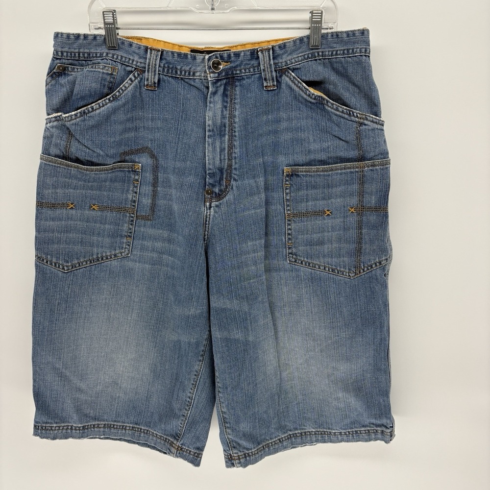 Vintage Sean John Light Wash Jorts Y2K Baggy Skater Streetwear Carpenter Men 35